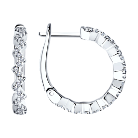 Серьги SOKOLOV - Серебро 925, Фианит (арт. 94025651)