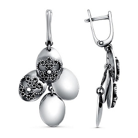 Серьги Красная пресня - Серебро 925 (арт. 33014612)