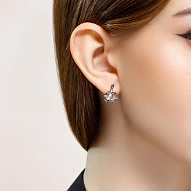 Серьги SOKOLOV - Серебро 925, Фианит (арт. 94023004)