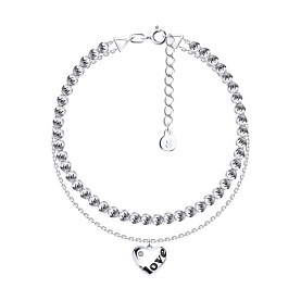 Браслет SOKOLOV - Серебро 925, Фианит, Эмаль (арт. 94050410)