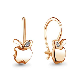 Серьги Аквамарин - Золото 375, Фианит (арт. 45053А.8)