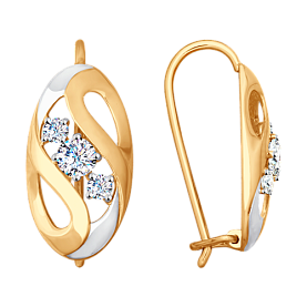 Серьги SOKOLOV - Золото 375, Фианит (арт. 028070-4)