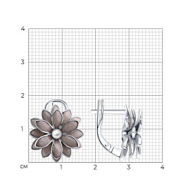 Серьги SOKOLOV - Серебро 925, Жемчуг синтетический, Эмаль (арт. 94027259)