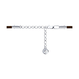 Колье SOKOLOV - Серебро 925, Кожа (арт. 94080010)