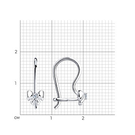 Серьги SOKOLOV - Серебро 925, Фианит (арт. 94021302)