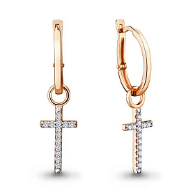 Серьги Аквамарин - Серебро 925, Фианит (арт. 48139А.6)