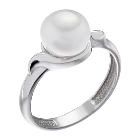 Кольцо Мастер Клио - Серебро 925, Жемчуг культивированный (арт. 24К0559КС)