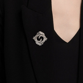 Брошь SOKOLOV - Серебро 925, Фианит (арт. 94040316)