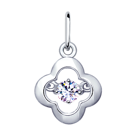 Подвеска SOKOLOV - Серебро 925, Фианит (арт. 94032107)