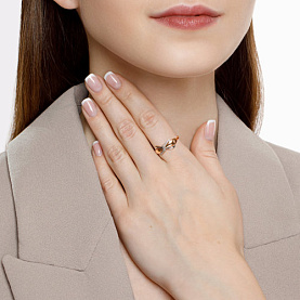 Кольцо SOKOLOV - Золото 585, Фианит (арт. 018059)