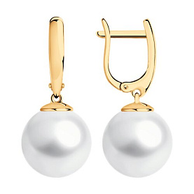 Серьги SOKOLOV - Серебро 925, Жемчуг имитация (арт. 93021191)