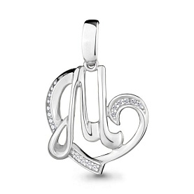 Подвеска Аквамарин - Серебро 925, Фианит (арт. 24004А.5)