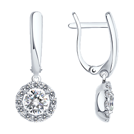 Серьги SOKOLOV - Серебро 925, Фианит (арт. 94021953)