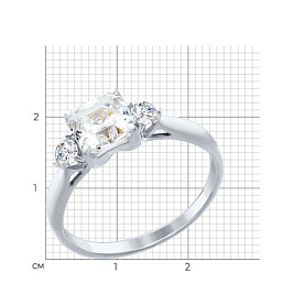 Кольцо SOKOLOV - Серебро 925, Фианит (арт. 94013715)