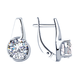 Серьги SOKOLOV - Серебро 925, Фианит (арт. 94023425)