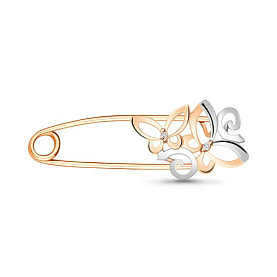 Булавка Аквамарин - Серебро 925 (арт. 72581.6)