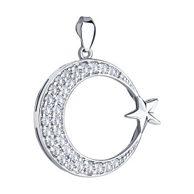 Подвеска SOKOLOV - Серебро 925, Фианит (арт. 94031200)