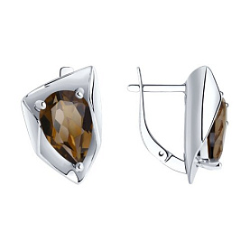 Серьги SOKOLOV - Серебро 925, Раухтопаз (арт. 92022327)