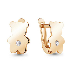 Серьги Аквамарин - Золото 375, Фианит (арт. 49410.8)