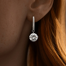 Серьги SOKOLOV - Серебро 925, Фианит (арт. 94024420)