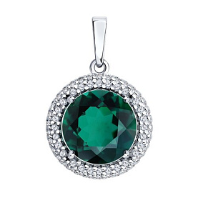 Подвеска SOKOLOV - Серебро 925, Синтетический кварц , Фианит (арт. 92030835)