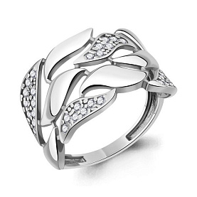 Кольцо Аквамарин - Серебро 925, Фианит (арт. 600855А.5)