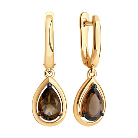 Серьги SOKOLOV - Серебро 925, Раухтопаз (арт. 92022806)