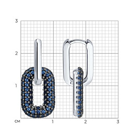 Серьги SOKOLOV - Серебро 925, Фианит (арт. 94027526)