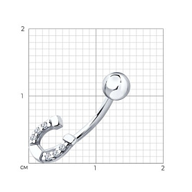 Пирсинг Diamant - Серебро 925, Фианит (арт. 94-160-02013-1)