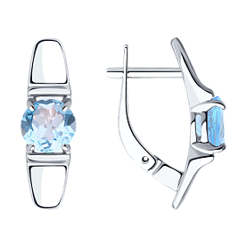 Серьги Diamant - Серебро 925, Топаз (арт. 94-320-00628-1)