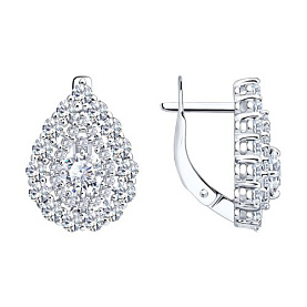 Серьги Diamant - Серебро 925, Фианит (арт. 94-120-02407-1)