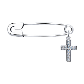 Булавка SOKOLOV - Серебро 925, Фианит (арт. 94040234)