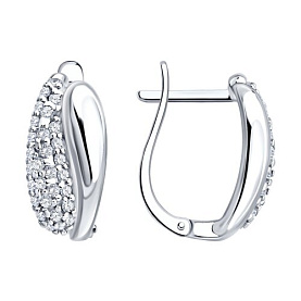 Серьги SOKOLOV - Серебро 925, Фианит (арт. 94027529)