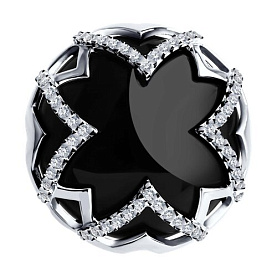 Кольцо SOKOLOV - Серебро 925, Агат, Фианит (арт. 83010069)