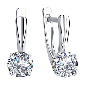 Серьги SOKOLOV - Серебро 925, Фианит (арт. 94023538)