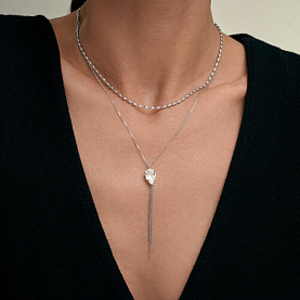 Колье SOKOLOV - Серебро 925, Горный хрусталь (арт. 92070128)