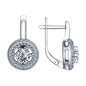 Серьги SOKOLOV - Серебро 925, Фианит (арт. 94022451)