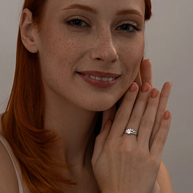 Кольцо SOKOLOV - Серебро 925, Фианит (арт. 94013800)