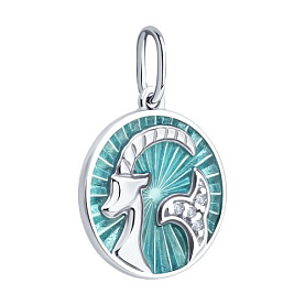 Подвеска Diamant - Серебро 925, Фианит, Эмаль (арт. 94-130-02328-1)