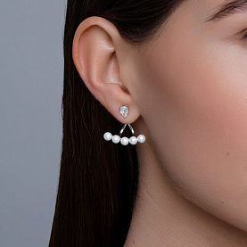 Серьги SOKOLOV - Серебро 925, Жемчуг имитация (арт. 94026777)