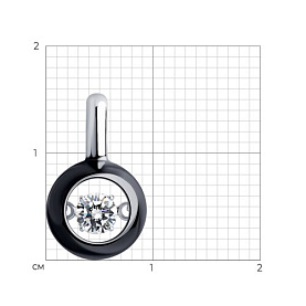 Подвеска Diamant - Серебро 925, Фианит, Эмаль (арт. 94-130-01735-1)