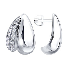 Серьги SOKOLOV - Серебро 925, Фианит (арт. 94027796)