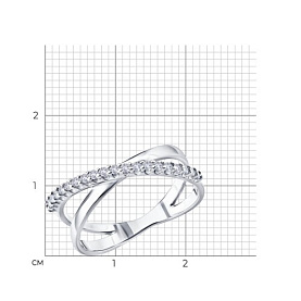 Кольцо SOKOLOV - Серебро 925, Фианит (арт. 94014637)
