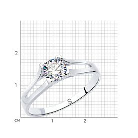 Кольцо SOKOLOV - Серебро 925, Фианит (арт. 94013669)