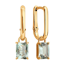 Серьги SOKOLOV - Серебро 925, Празиолит (арт. 92023257)