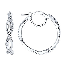 Серьги SOKOLOV - Серебро 925, Фианит (арт. 94025822)