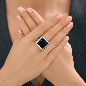 Кольцо Diamant - Серебро 925, Кристальная ткань (арт. 94-110-02387-1)