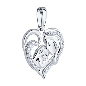 Подвеска SOKOLOV - Серебро 925, Фианит (арт. 94033241)