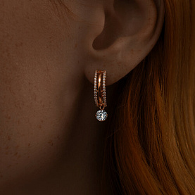 Серьги SOKOLOV - Серебро 925, Фианит (арт. 93022231)