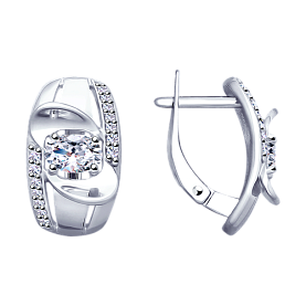 Серьги SOKOLOV - Серебро 925, Фианит (арт. 94022982)